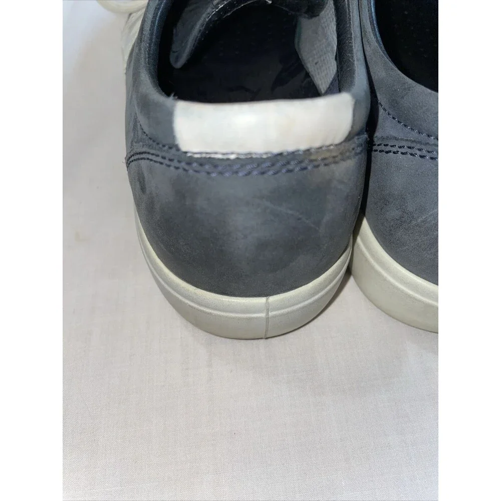 Ecco Casual Sneakers Mens Size 42 U.S. 8 M Gray Slate Leather Lace Up Grip Sole